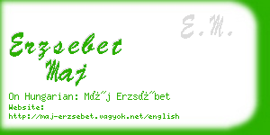 erzsebet maj business card